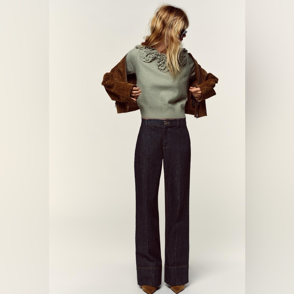 Zara Sweater with Floral Detail Size L